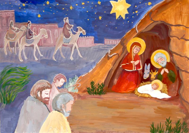 Нарисуй Открытку Поздравление На Праздник Рождества